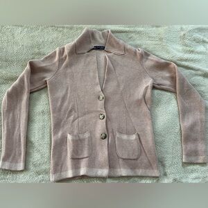 Preppy Vintage Dalle Piane Cashmere wool blend cardigan